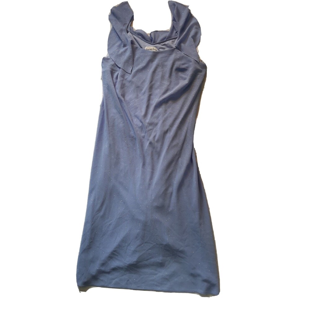 Another Thyme womens Dress Blue 45" Chest 56" Long Sparkly Sleeveless
